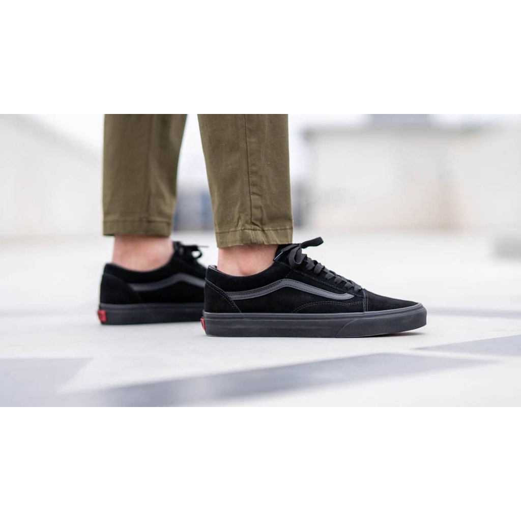 Sepatu Vans Old Skool All Black Import DT BNIB / Sneakers Skateboard Urban