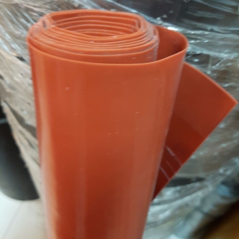 Karet Silikon Merah Lembaran 10mm (Red Silicone Rubber Sheet)