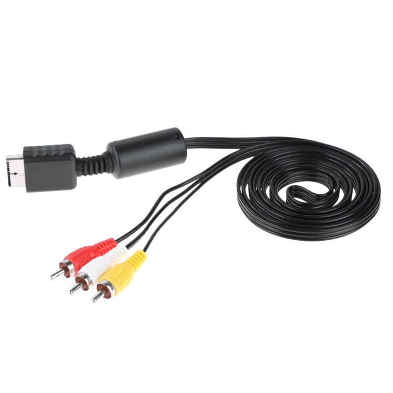 (LUCKID) Kabel Audio Video AV 3 RCA Flat Untuk Playstation PS PS2