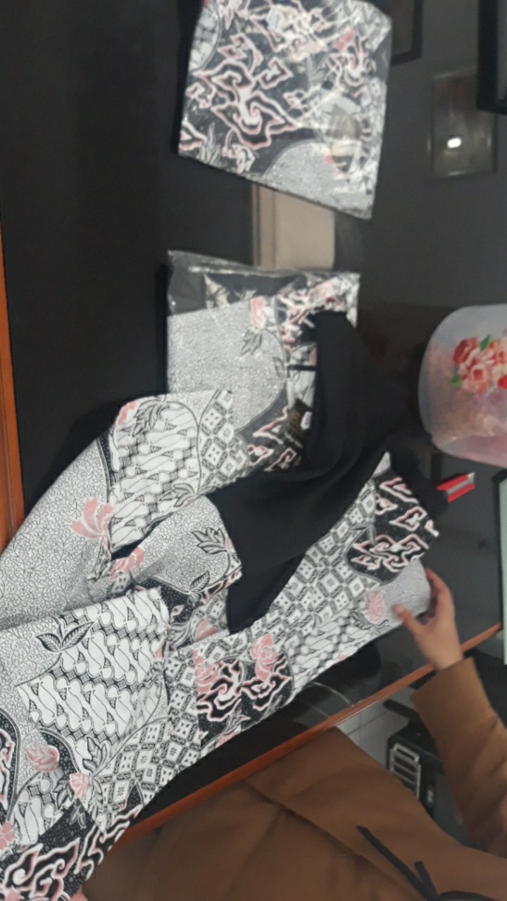 Tey-17 Batik Wanita Asj Sa Hrb026 Kenongo Kemeja Tosca Pendek