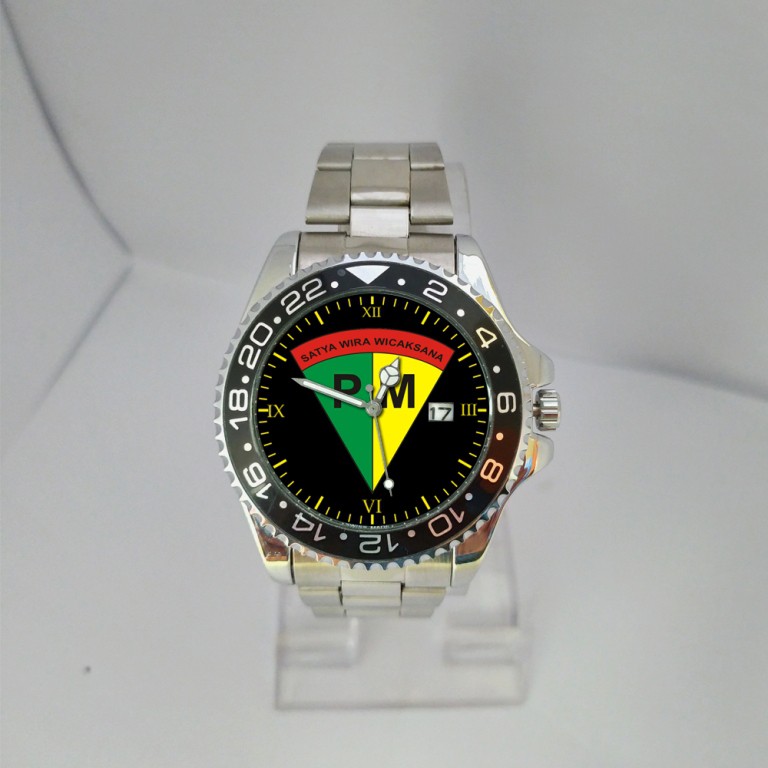 Jam Tangan Logo PM Anti Air - Jam Tangan Logo Polisi Militer - jam tangan Stainlles Steel Pria