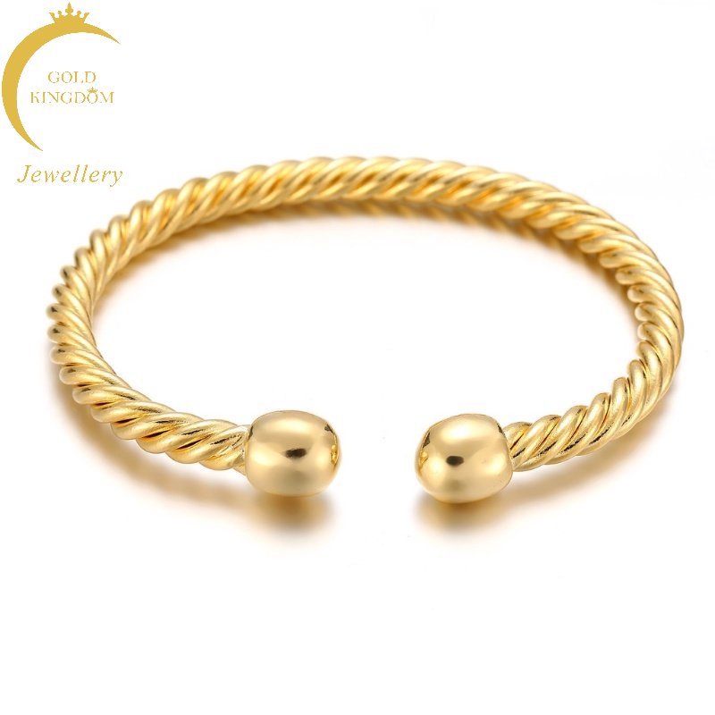 Goldkingdom Fashion Perhiasan 24K Bangkok Aksesoris Ready Stock Gelang Kesehatan Magnetik Memutar Perlindungan Radiasi Elektroplating Pecinta Cinta Interlace Gelang