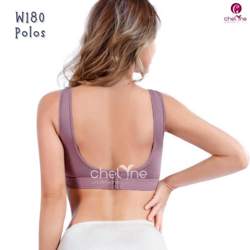 Chelyne BH Sport Miniset- W180 Polos / T3330 Renda Basic Sport Bra Seamless Rajut Premium Kait Belakang