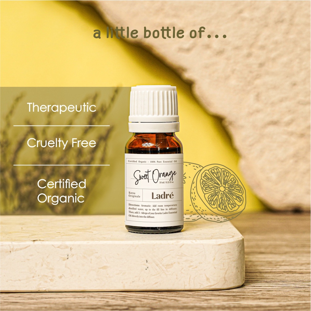 Ladre Sweet Orange Essential Oil Diffuser Humidifier Minyak Esensial Difuser Aromatherapy EO