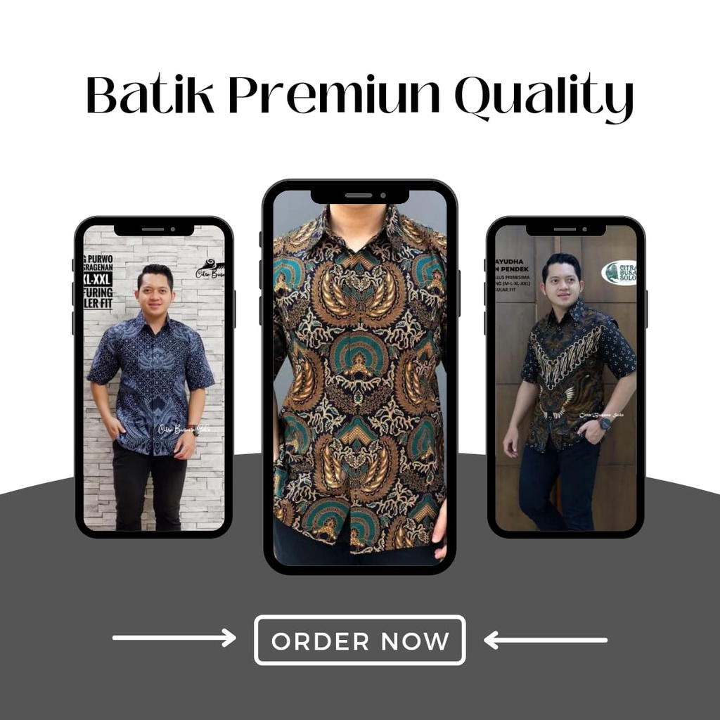 BATIK PRIA TERBARU S M L XL XXL BAJU kemeja batik pria lengan PENDEK PREMIUM