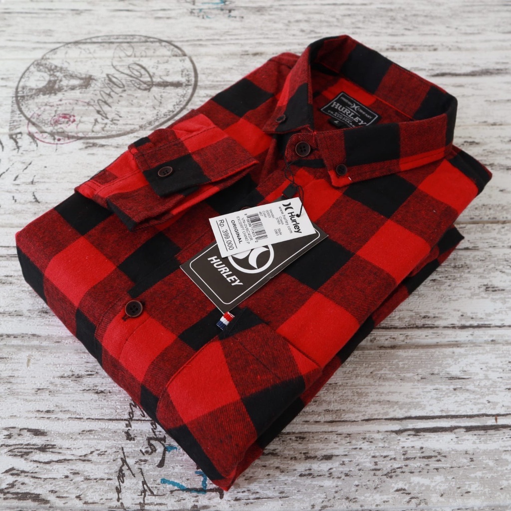 kemeja flanel lengan panjang pria slimfit hem pria kasual kemeja flanel pria brand lokal kualitas premium