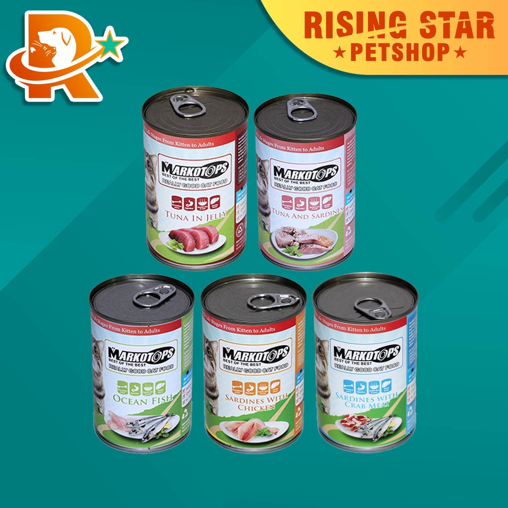 Makanan Kucing basah Kaleng Wet Food markotop 400 Gram