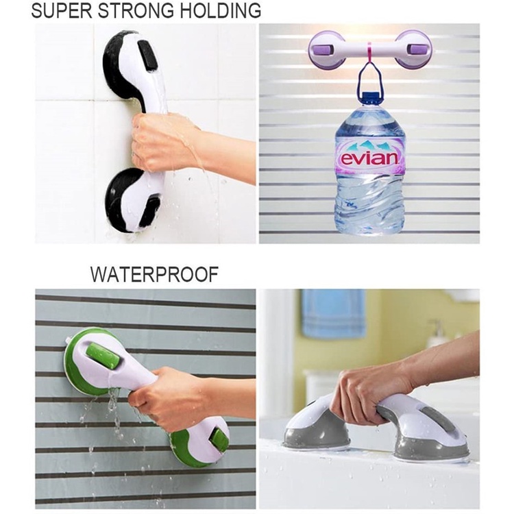 Pegangan Kamar Mandi Hisap Removable  Suction Cup Handle Bathtub Toilet WC Duduk Gagang Pengaman Safety Grip Untuk Orang Tua Anak Sucker Handle Sistem