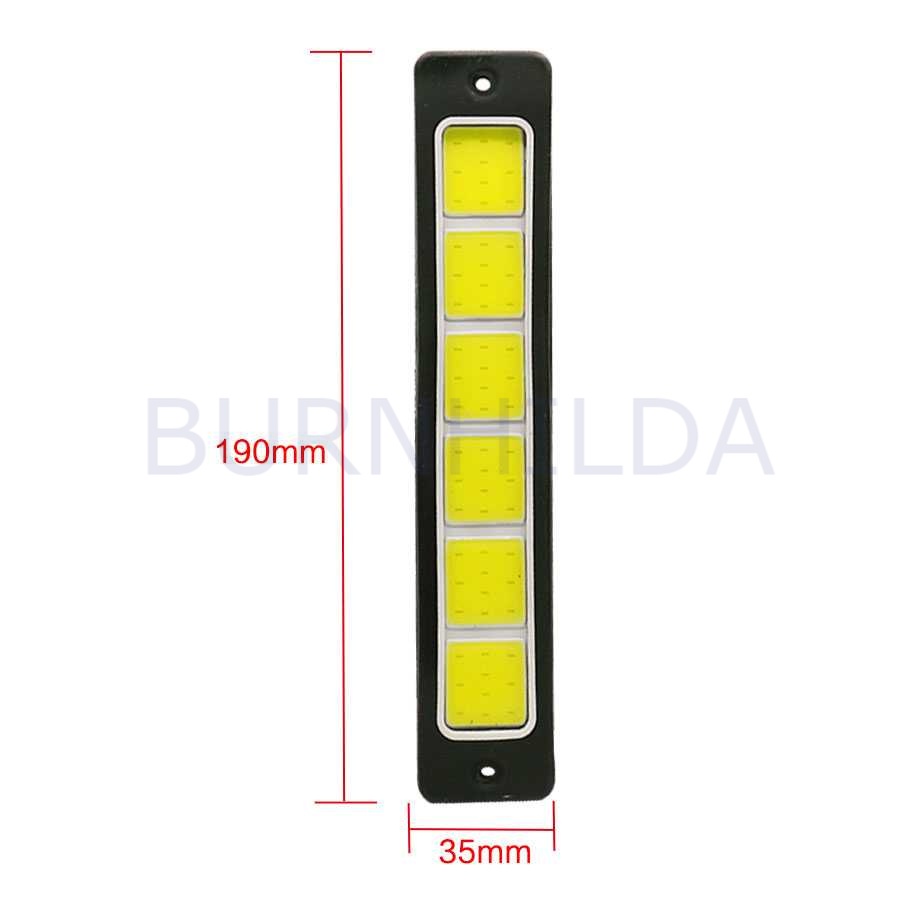 Lampu mobil Fog Light DRL Mobil LED COB 190 x 35mm 6W - MA357 mobil motor burnhilda