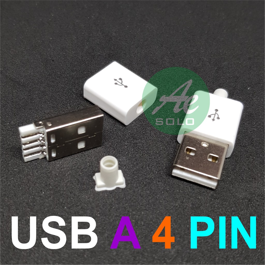 SOKET USB JANTAN PUTIH USB PLUG