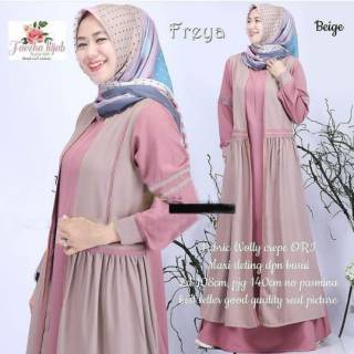 Freya Maxi Dress Fashion Muslim  Wanita Baju  Gamis  Syari 
