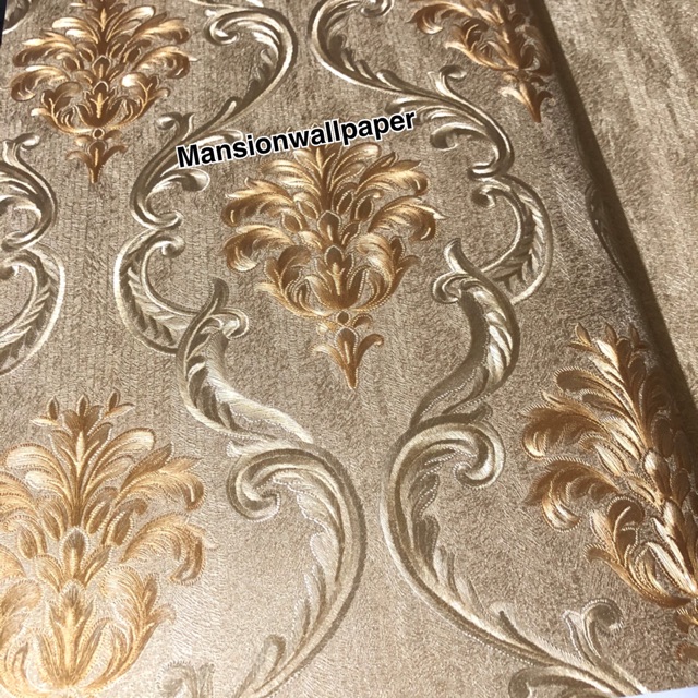 Wallpaper Dinding Murah Klasik Gold Mewah Ekslusif | Shopee Indonesia