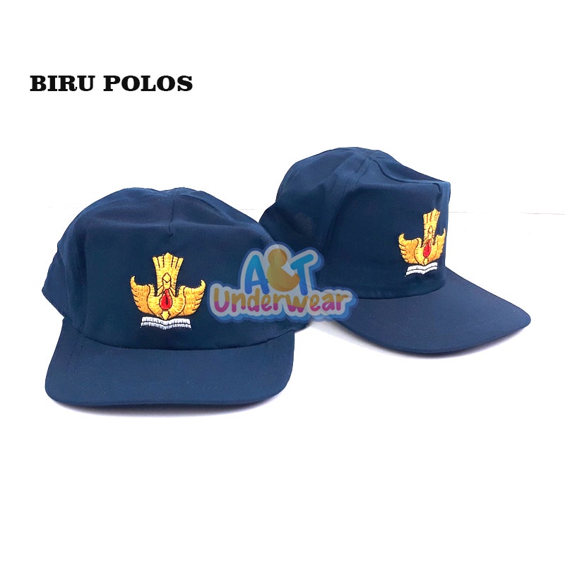 AT342-Topi Sekolah Motif Bordir/Topi Sekolah SD SMP SMA/Peci Sekolah Rel