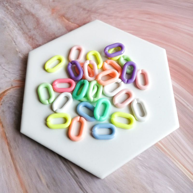 Rantai Plastik Akrilik Warna Rantai Oval Rantai Akrilik 25gr