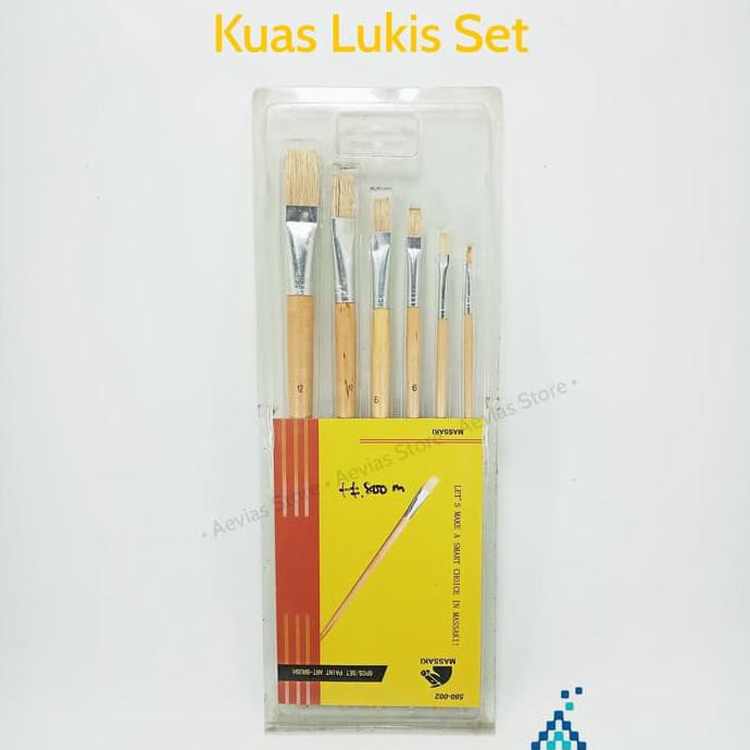 

Ini Kuas Lukis, Kuas Cat Minyak, Nomor 2 4 6 8 10 12 (Set). Dijamin Ori