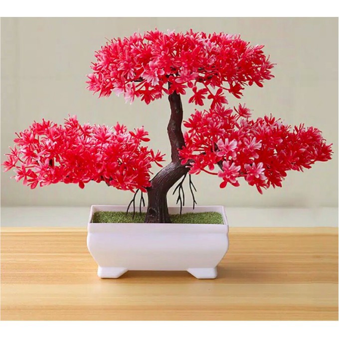 PHPAT - Tanaman Pohon Hias Bonsai Bunga BERINGIN Plastik Palsu Ornamen