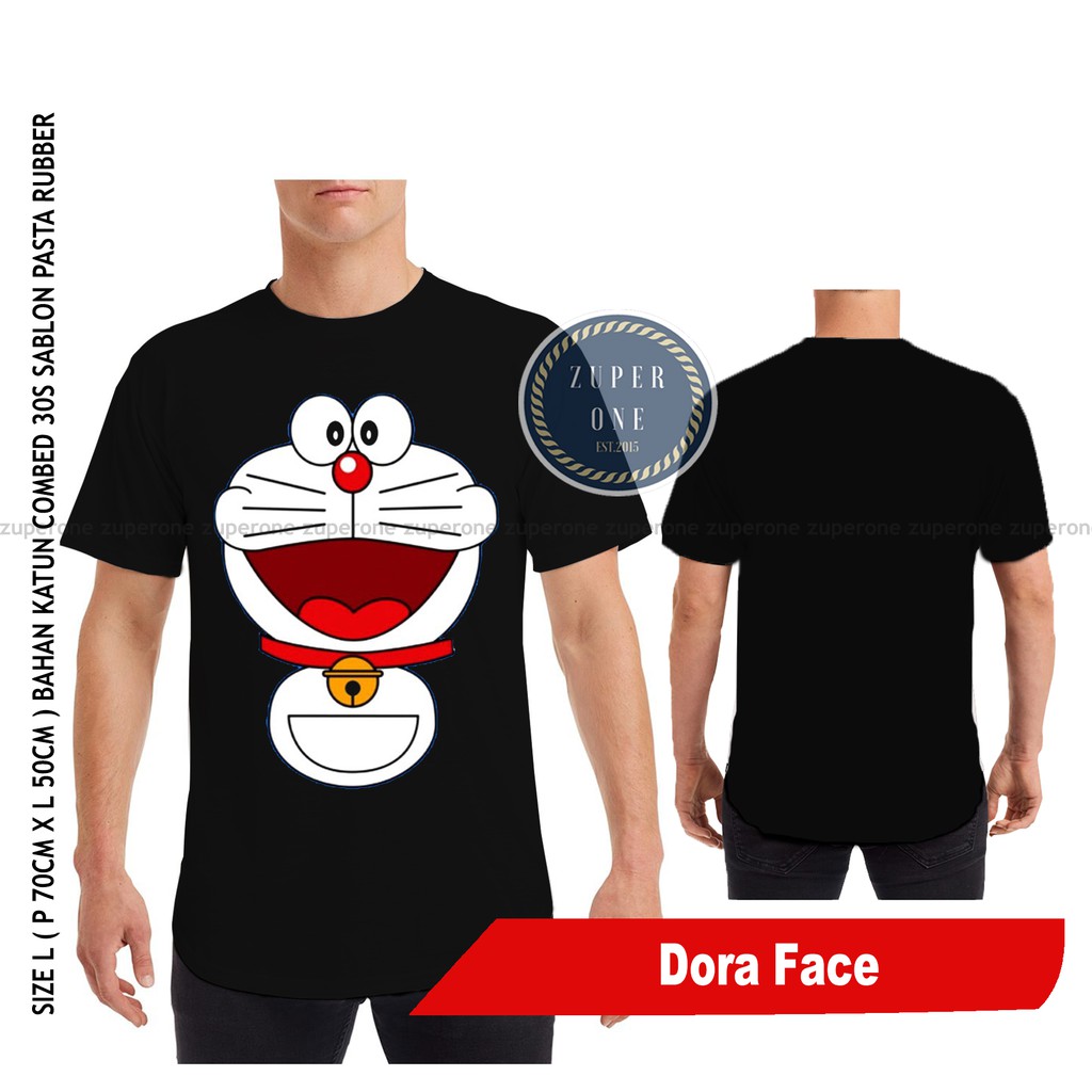 Kaos Keren Animasi Lucu Doraemon Muka Hitam Shopee Indonesia