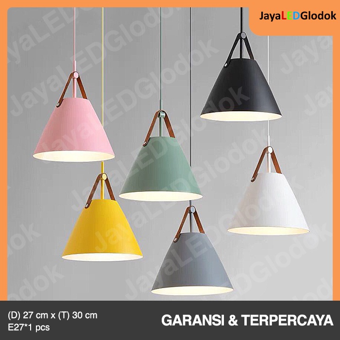 Lampu Gantung Minimalis Ruang Makan Tamu Cafe Dapur Hias Warna Warni