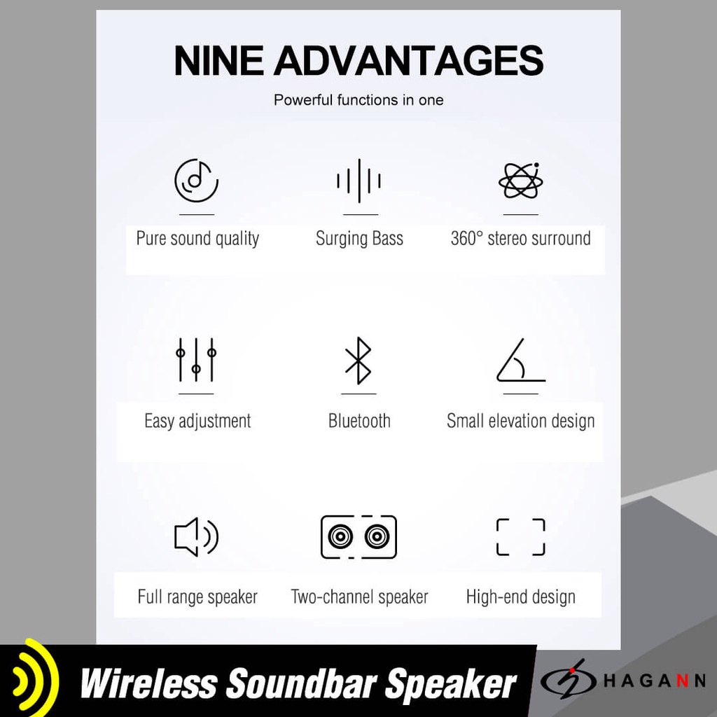 Speaker Bluetooth Portable Mini Soundbar Komputer PC Laptop Spiker Kecil Dengan Lampu LED SPE-B20