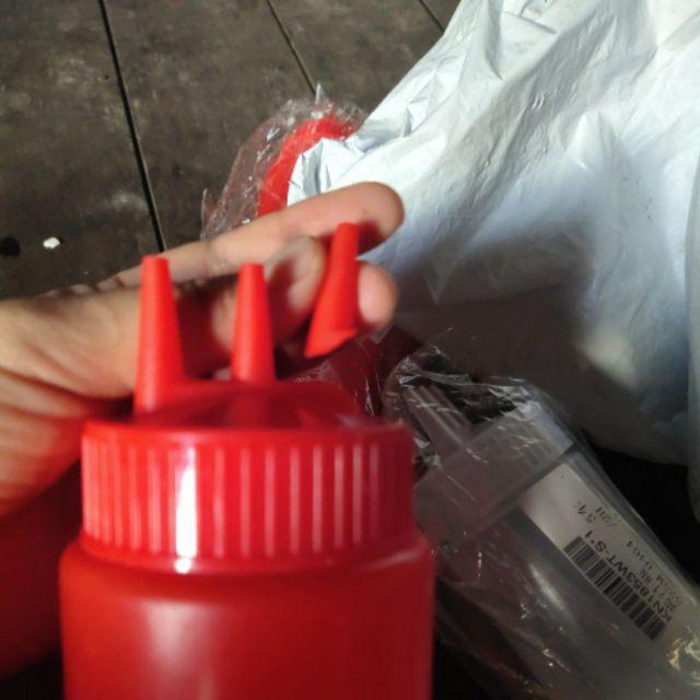 Ready Stock Botol Dispenser Saus Tomat / 3 Lubang 12-24 Oz Bahan Plastik