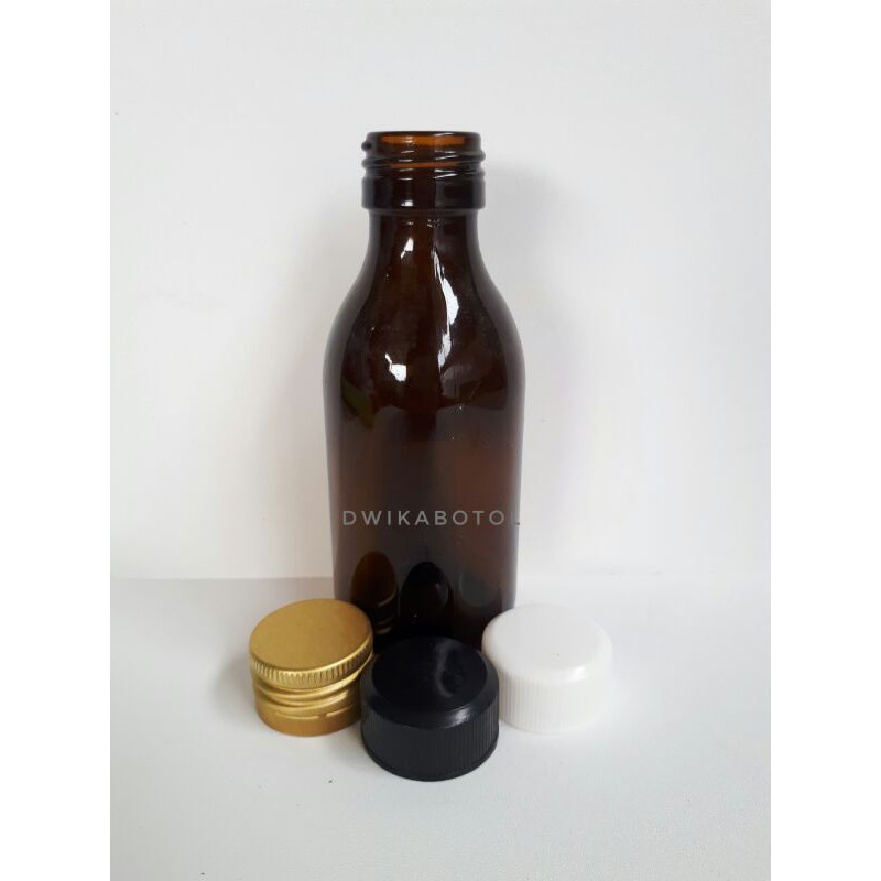 Botol Kaca Amber Coklat 125ml/ botol kaca minuman