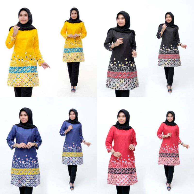 TUNIK BATIK // ATASAN BATIK WANITA JUMBO S-XXXL