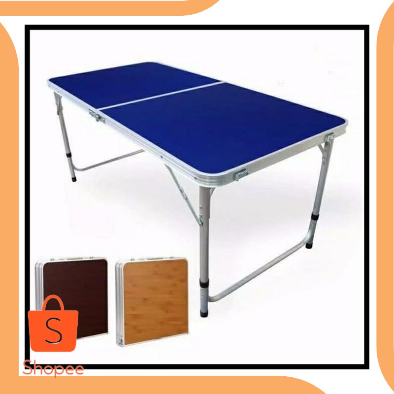 Unik parts Meja Lipat Koper HPL Portable Serbaguna 60 x 120 cm Ringan Kua Limited
