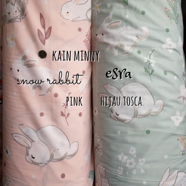 Snow Rabbit - Kain Sprei Katun Lokal Meteran Esra