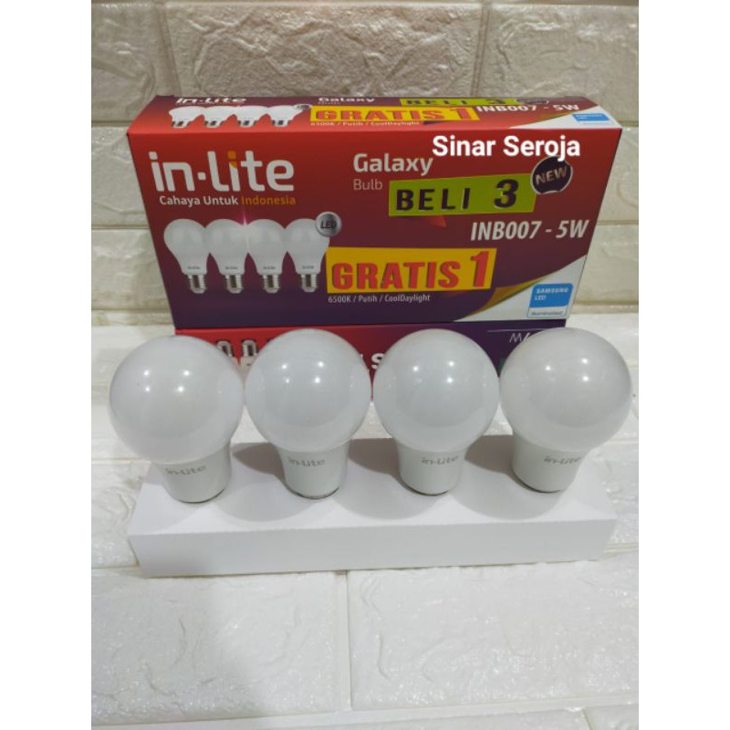 Lampu Inlite / Bolam LED INLITE Murah 5w / 5 Watt