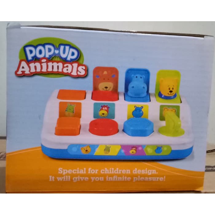 Terbaru Pop Up Animal Mainan Bayi Usia 1-3 tahun