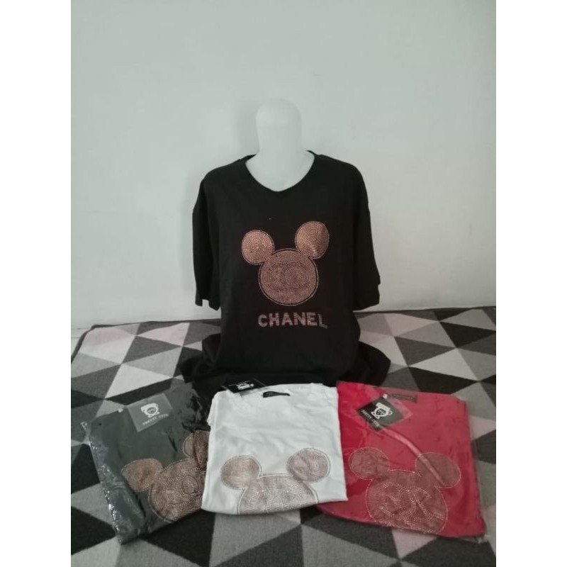kaos Jumbo import motif Chanel Mickey ld 120