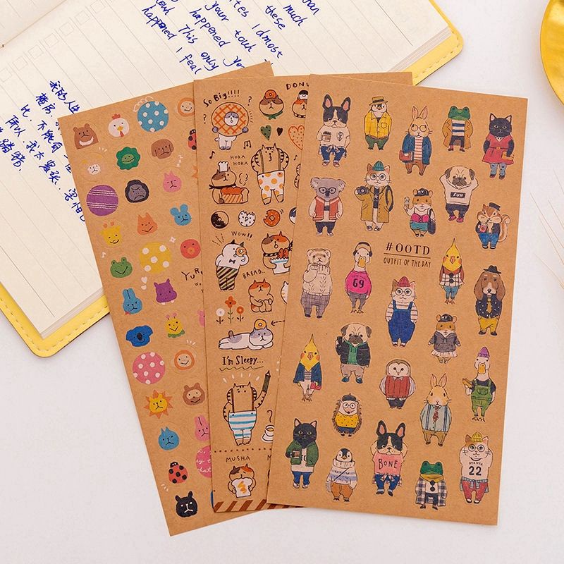 

1lembar stiker kartun lucu