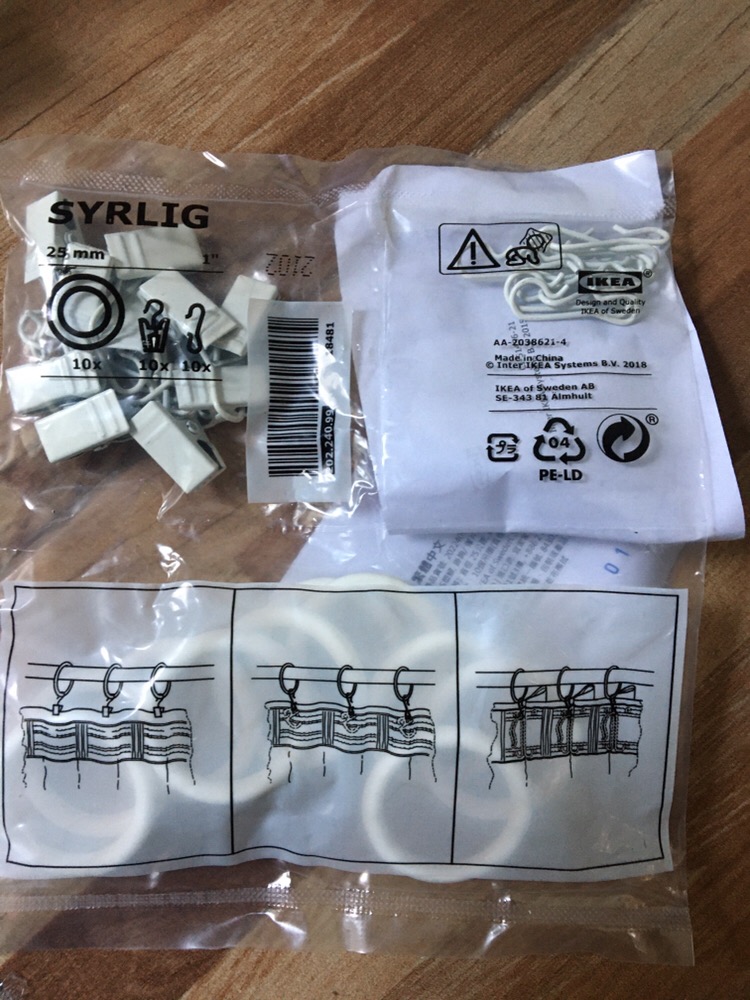Ikea Syrlig Cincin Ring Gorden Dengan Pengait Isi 10pcs