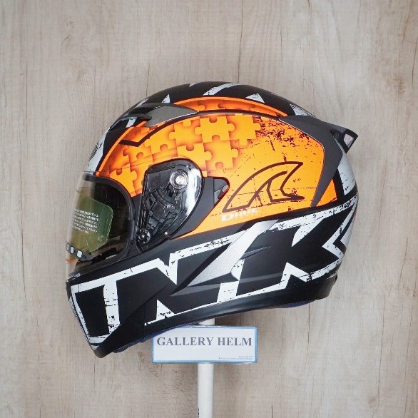 INK Duke #2 Black Matt Orange Fluo / INK Duke motif / helm ink / helm full face  / 100% original / h