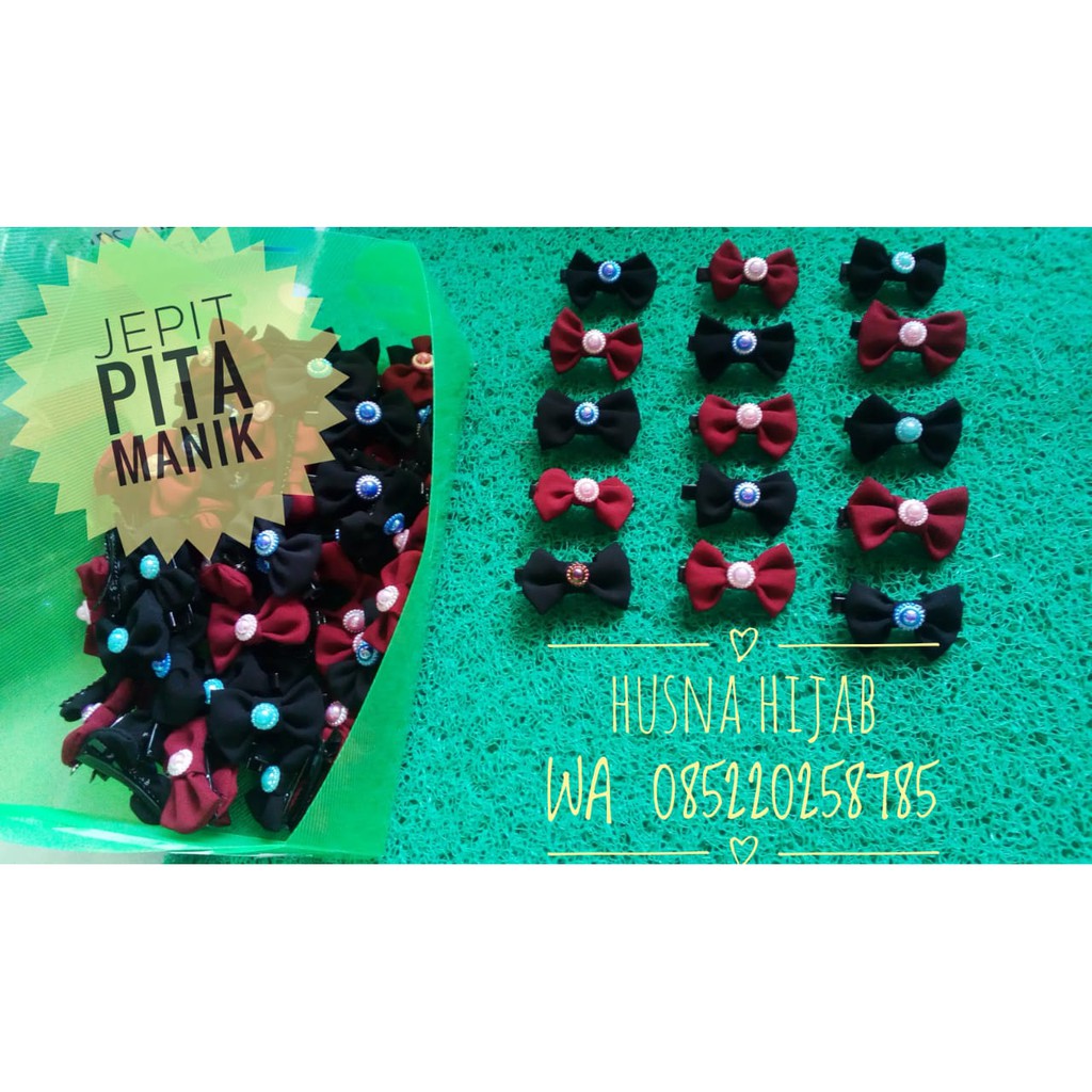 [HUSNA HIJAB] Jepit Pita Manik Isi 1 Lusin (12 Pcs)