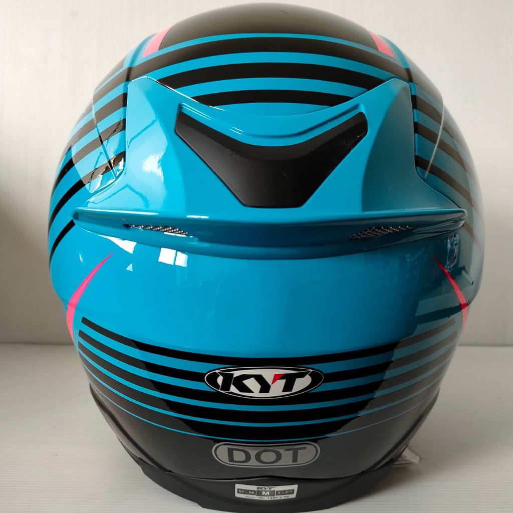 HELM KYT FALCON FR RADIANT LIGHT SKY BLUE FUXIA