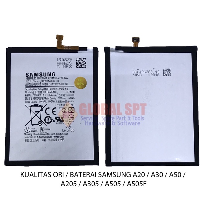 KUALITAS ORI / BATERAI SAMSUNG A20 / BATRE A30 / BATERE A50 / A205 / A305 / A505 / A505F