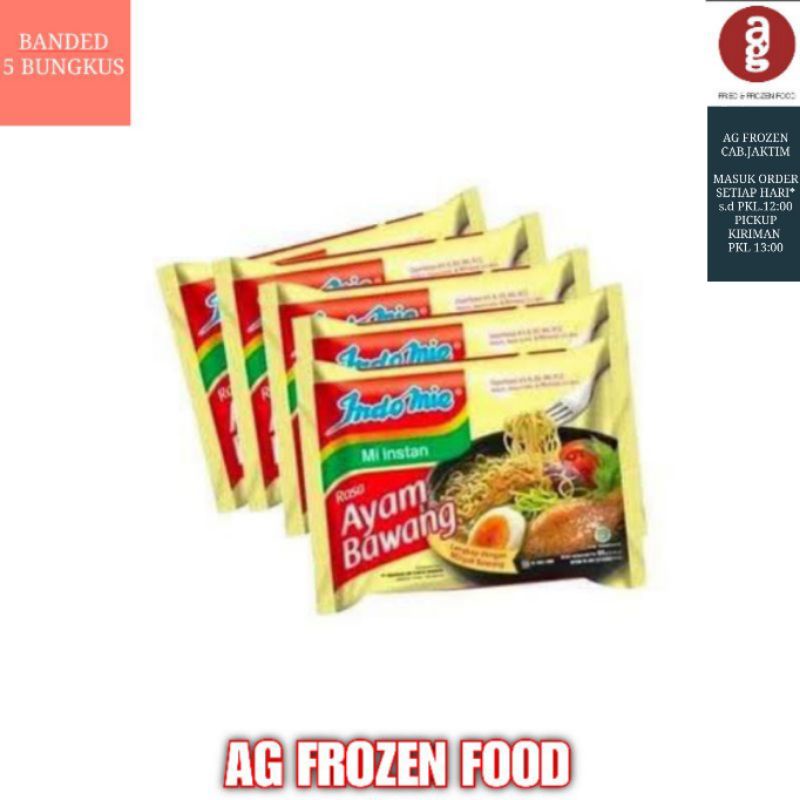 

Indomie Kuah Ayam Bawang Banded isi 5 bungkus