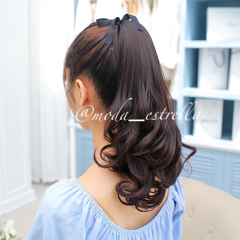 TALI PITA PONYTAIL KERITING MEDIUM TEBAL &amp; TIDAK MENGKILAP DIJAMIN / IKAT RAMBUT EKOR KUDA RAMBUT PALSU / KUNCIRAN RAMBUT / TALI PONYTAIL RAMBUT SINTETIS / HAIRCLIP / WIG / FAKE HAIR / HAIRCLIP/ TIE PONYTAIL CURLY KERITING/IKAT RAMBUT PALSU