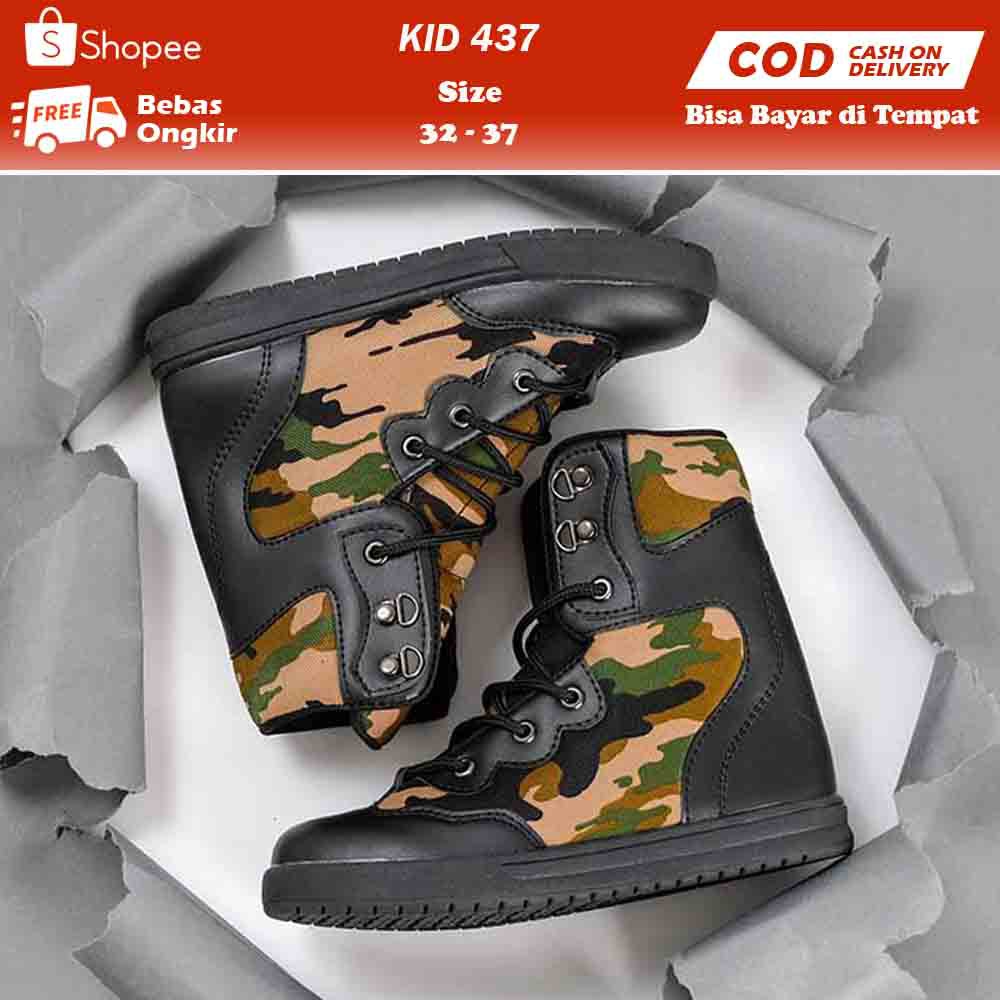 SEPATU BOOTS ANAK COWOK SEPATU TENTARA ANAK LAKI-LAKI ORIGINAL SEPATU ANAK TNI /KID437/