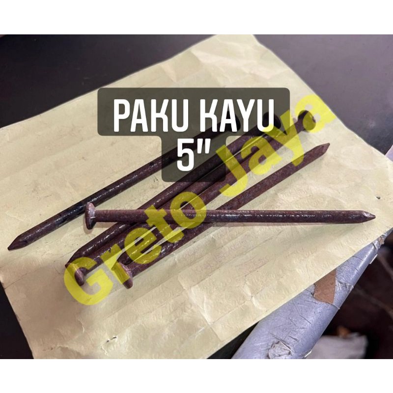 ( 5" ) Paku Kayu 12.5cm 12.5 cm Biasa 5 inch in inc 12,5cm 12,5 cm