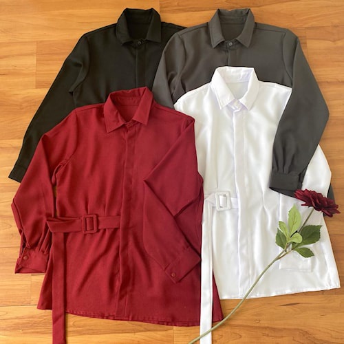 BUSANA FASHION BAJU ATASAN KEMEJA BLOUSE TUNIK WANITA PEREMPUAN MUSLIM MUSLIMAH MOTIF KOTAK KOTAK SI