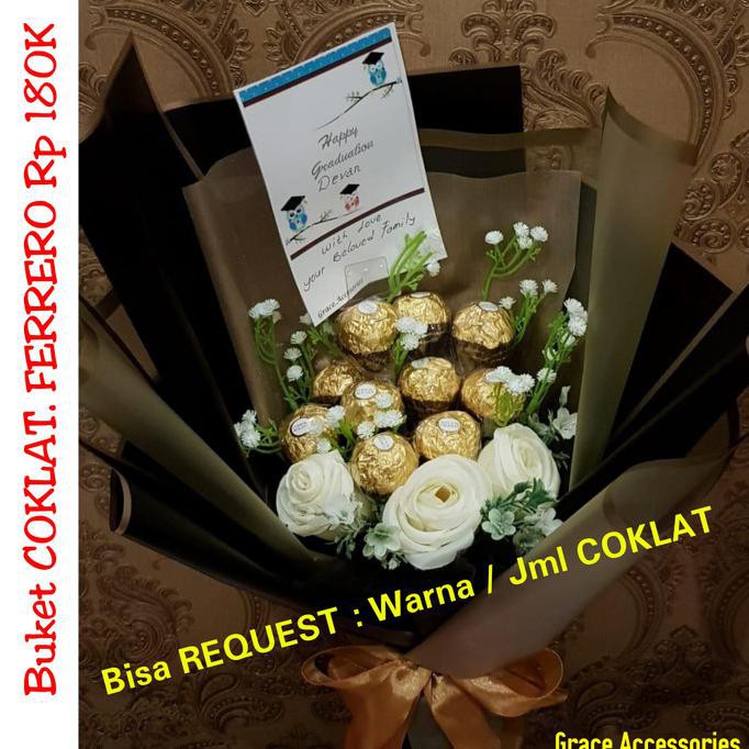 

Buket bucket coklat ferrero ferero wisuda ulangtahun hadiah cewe pacar