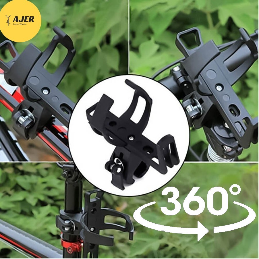 Tempat / Holder botol air minum 360 jepit bidon Sepeda Bottle Cage adjustable