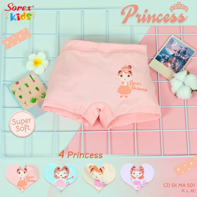 CD Celana Dalam Anak Perempuan Sorex Segiempat / Cd Anak Sorex Perempuan Super Soft MA 501 502 503 / Sorex Kids