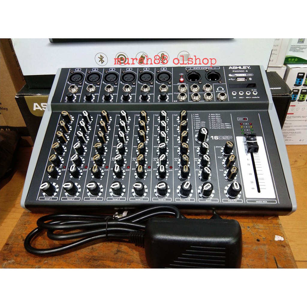 Mixer audio ASHLEY PHONIC8 PHONIC 8 + HARDCASE ORIGINAL