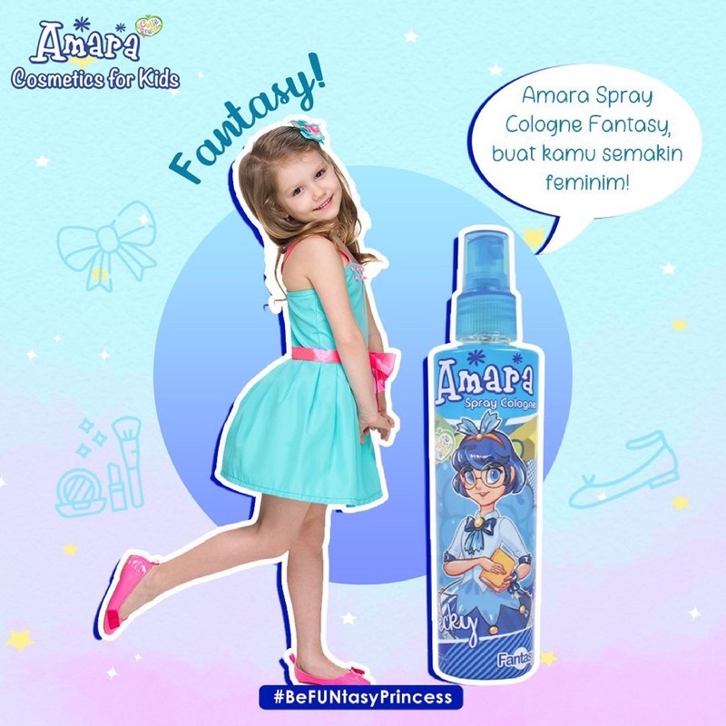 Amara Spray Cologne Anak Parfum Pewangi Tubuh Fragrance Makeup Anak