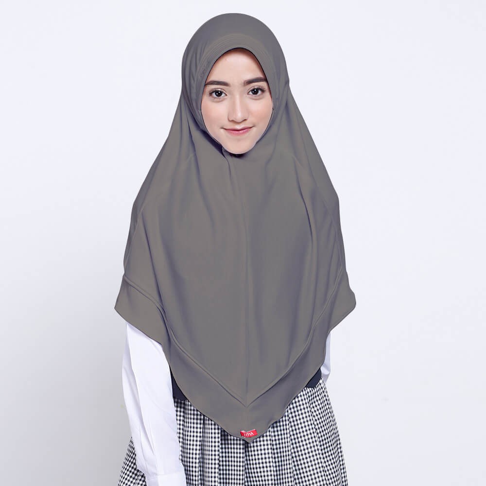 Kerudung Anak / Kerudung Sekolah ZOYA / Bergo / Hijab Instan - PRESTASIMIDI ABU