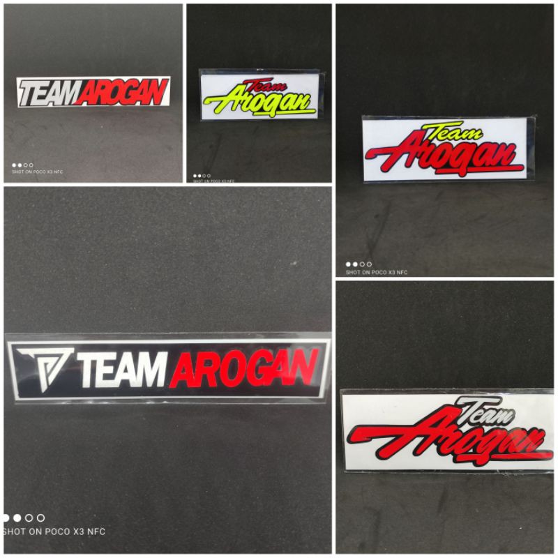 stiker cutting team arogan - stiker team arogan (A9)