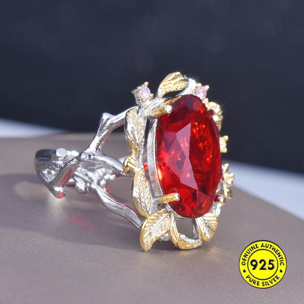 Cincin Open Ring Dengan Batu Permata Warna Warni Untuk Wanita